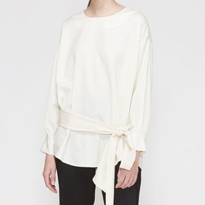 RACHEL COMEY White Cream "Simmer" Top